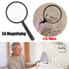 1/5/10pcs Mini Pocket Magnifying Glass Hand Held 5X Magnifier Magnifying Loupe Reading Glass Lens For Reading Books Newspaper-WAYBIKER