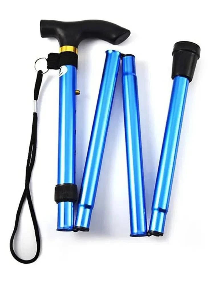 Hiking Camping Mountaineering Poles Walking Stick Telescopic Baton Trekking Poles Folding Cane Crutches Pole Unisex-WAYBIKER