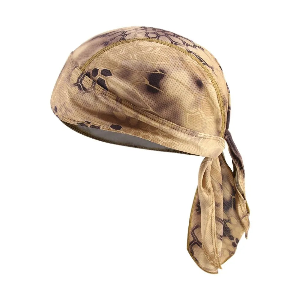 Quick Dry Camo Cycling Cap Head Scarf Summer Men Running Riding Bandana Headscarf Camo Printing Cap Headband Men Head Scarf-WAYBIKER