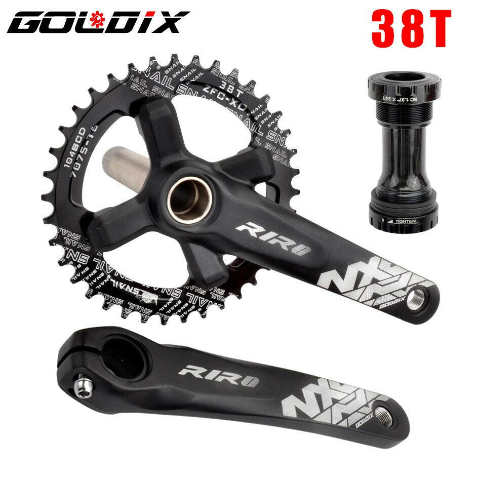 GOLDIX NX Bicycle Crankset 104BCD Wide Narrow 32-42T Chainring 170/175mm Forged Crank Compatible with SHIMANO/SRAM 11-12Speed-WAYBIKER