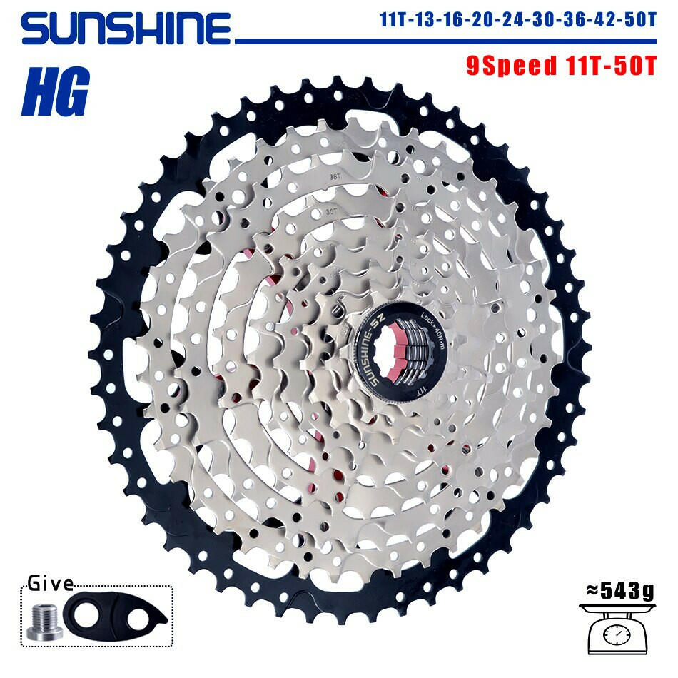 SUNSHINE Bicycle Cassette 8/9/10/11/12Speed Freewheel HG Structure Sprocket 32/36T/40T/42T/46T/50T/52T Flywheel For SHIMANO/SRAM