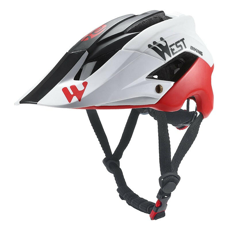 WEST BIKING Men Cycling Helmet With Sun Visor MTB Road Bike Trail XC Helmet Adjustable Ultralight Safety Sport Bicycle Helmet