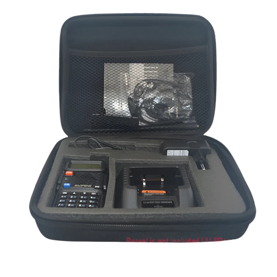 Walkie Talkie Case Carring Handbag Storage For BAOFENG UV-5R/5RE Plus Two Way Radio Launch Hunting Black Bag-WAYBIKER