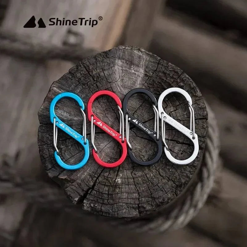 ShineTrip Outdoor S-shaped Mountaineering Buckle Backpack Quick Hanging Aluminum Alloy Outdoor Camping Multi functional Hook-WAYBIKER