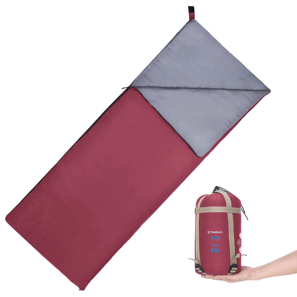 TOMSHOO Ultralight Sleeping Bag for Adults Outdoor Envelope Sleeping Bag for Warm Weather Camping Backpacking Hiking-WAYBIKER