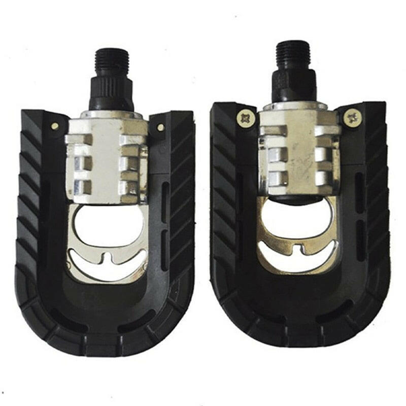 1Pair Mountain Bike Pedals Aluminum Alloy Folding Pedal Bicycle Pedal Labor-saving With Safety Reflective Sheet Bicycle Parts-WAYBIKER