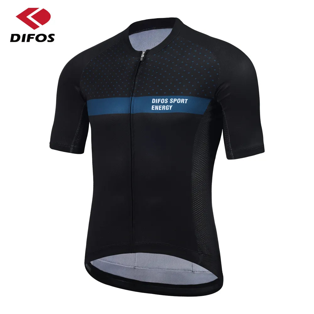 DIFOS Men Cycling Jersey Summer Breathable MTB Maillot Bike Shirt Short Sleeves Road Bicycle Clothing Anti-Pilling Sportswear-WAYBIKER