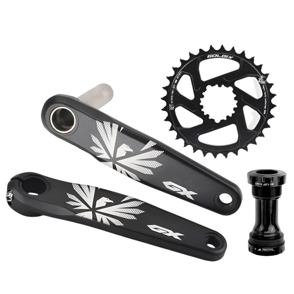 GX Bicycle Crankset GXP MTB Bike Crank Chainring Bike 170mm 175mm Black 0 Degree 30T 32T 34T 36T 38T Aluminum Alloy with Bottom