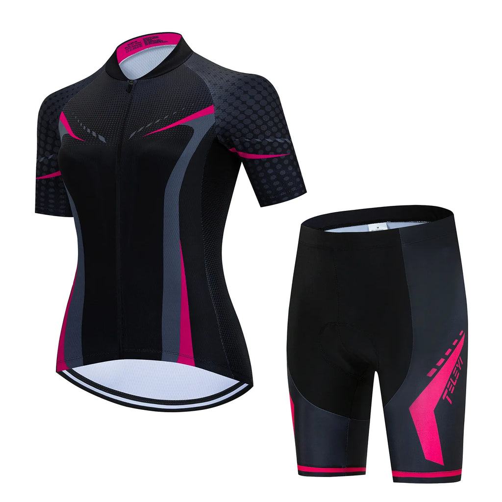 Mountain Bike Female Set Cycling Jersey Women Sportwear Cheap Wholesale Women Clothes Woman Clothing Women's Cycling Shorts Sets-WAYBIKER