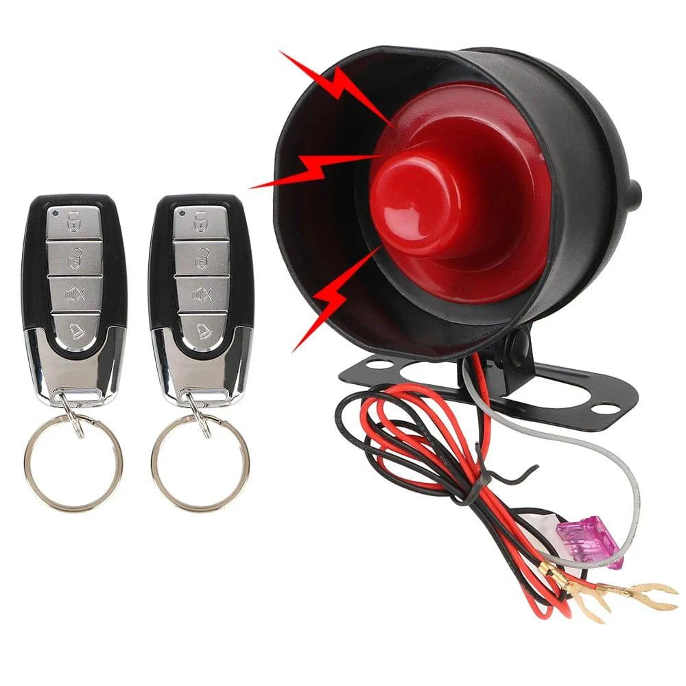 Universal Car Alarm 12V Automobile Protection System Device 7-Levels Sensitivity Vehicle Alarm System with 2 Remote Controllers-WAYBIKER