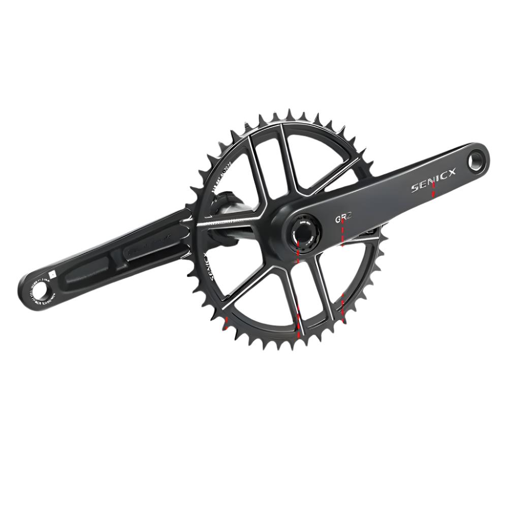 SENICX GR2 Gravel Bike Crankset 40T/42T/44T chainring  165mm 170mm 175mm Crank 10/11S Speed   DUB-WAYBIKER