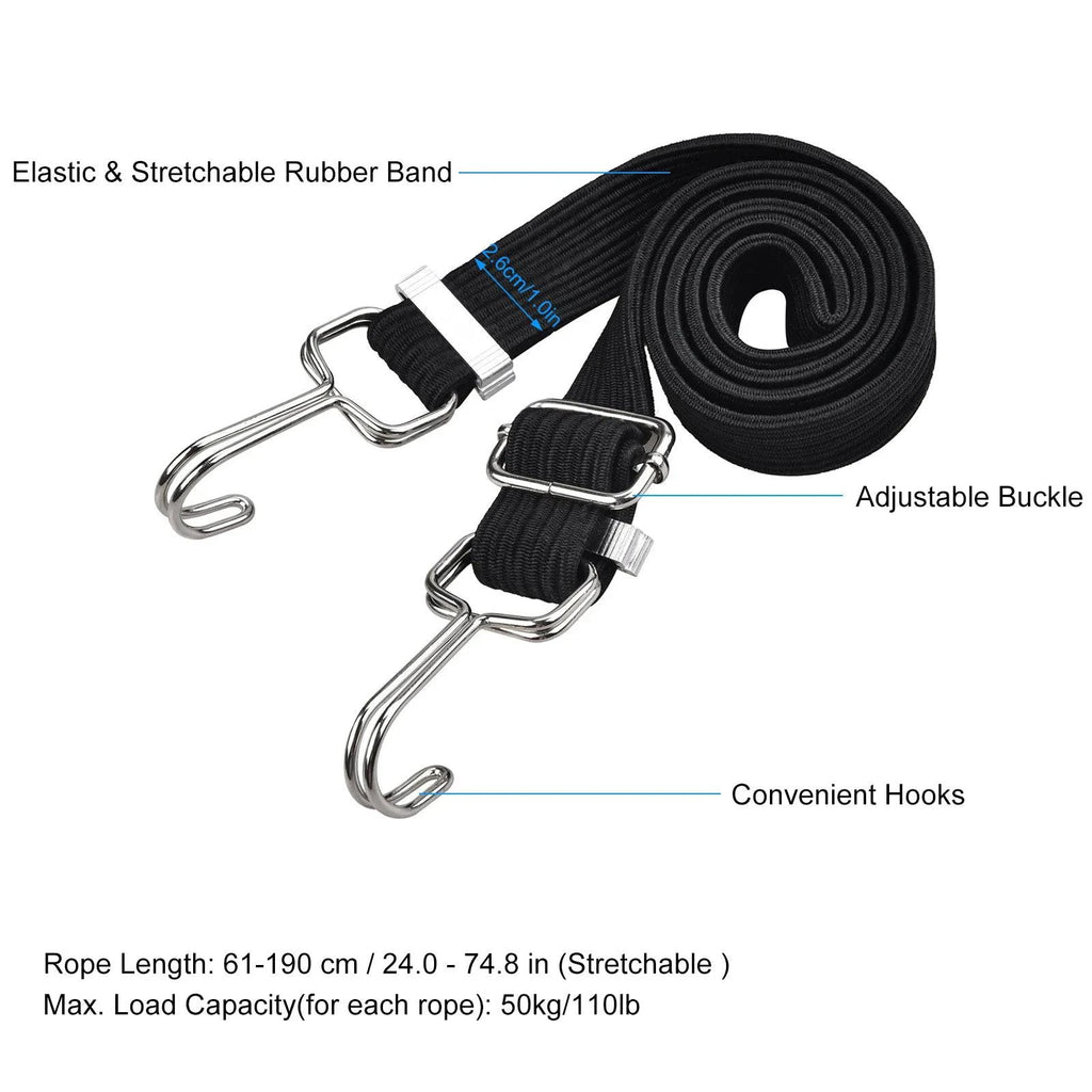 1 PCS Bike Tied Rope with Hooks Bicycle Rear Seat Fixed Bundle Cycling Elastic Stacking Banding-WAYBIKER