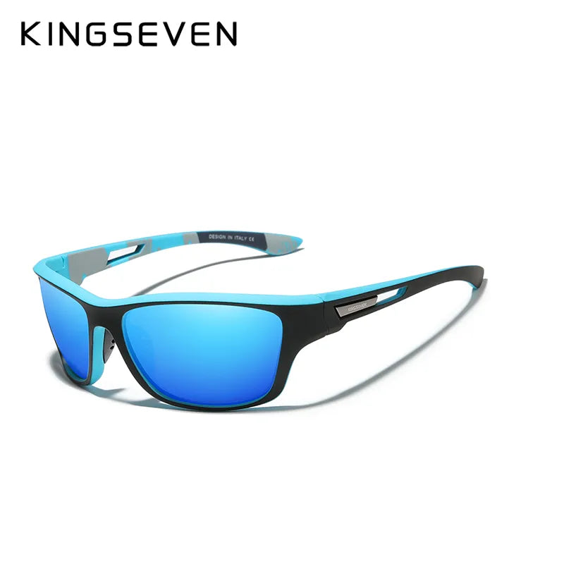 KINGSEVEN Polarized Cycling Sunglasses Men Fashion New Sports Style Square Sun Glasses Male Outdoor Travel UV Goggles-WAYBIKER