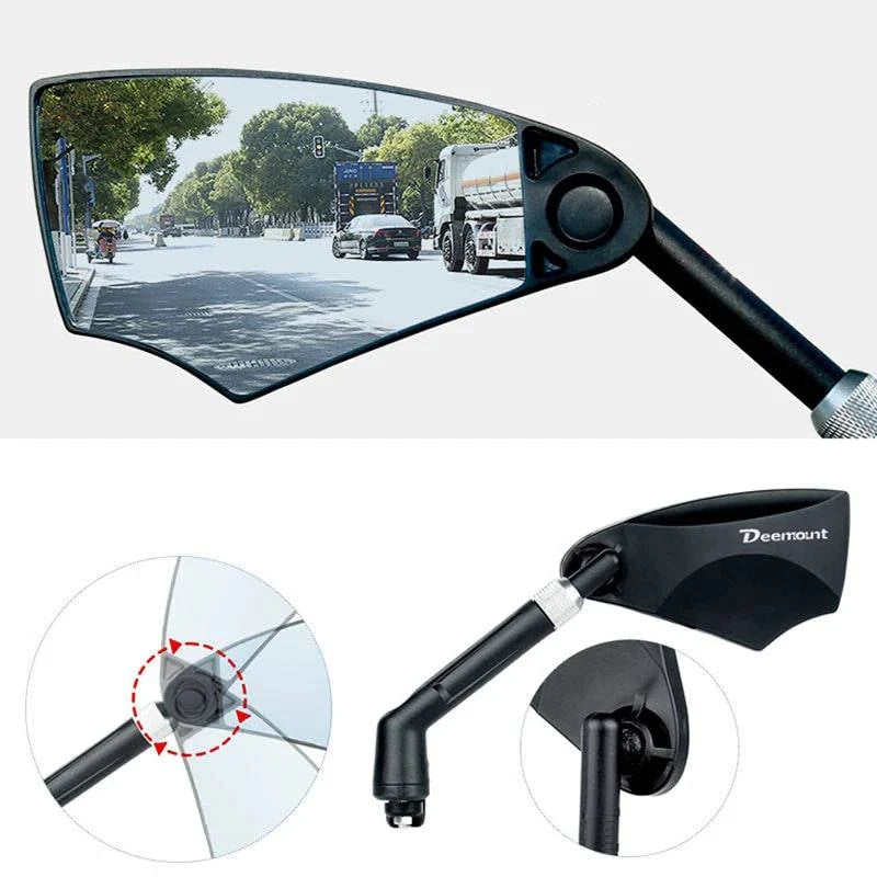 Universal Bicycle Rear View Mirror Clear Bike Wide Range Back Sight Rearview Reflector Adjustable Handlebar Left Right Mirror-WAYBIKER