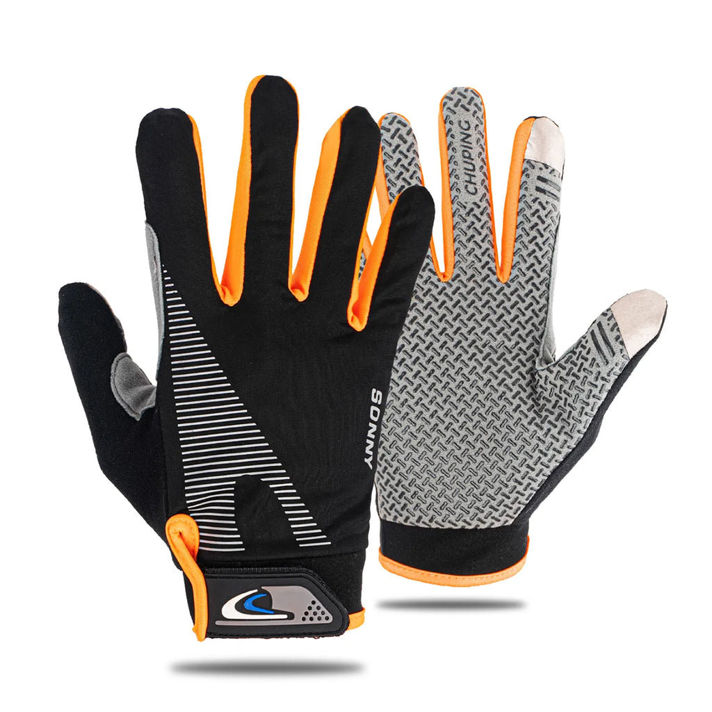 1 Pair Sun Protection Ice Silk Fishing Gloves Women Men Anti-slip Breathable Anti-UV Two Finger Sports Cycling Running Gloves-WAYBIKER