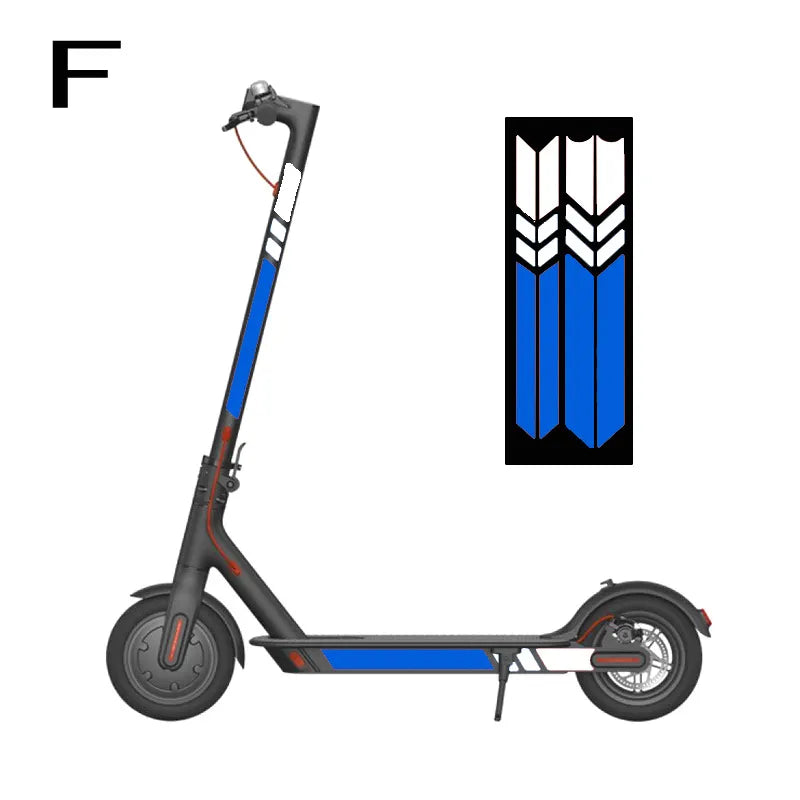 Scooter Sticker Reflective PVC Scooter Decal Waterproof Night Riding Warning Strip for Xiaomi Mijia M365-WAYBIKER