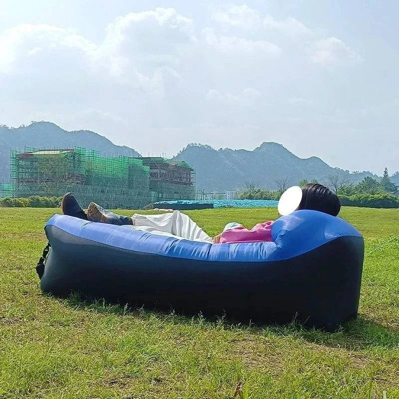 Trend Outdoor Products Fast Infaltable Air Sofa Bed Good Quality Sleeping Bag Inflatable Air Bag Lazy Bag Beach Sofa 240*70cm-WAYBIKER