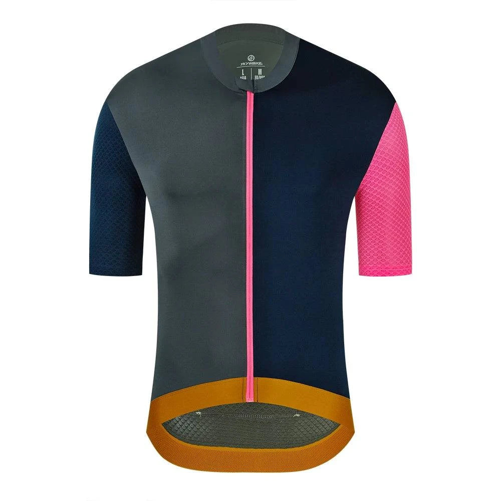 YKYWBIKE Men's Cycling Jersey Colorful Summer Road Bike Shirt Cycling Clothing Pro Team Bicycle Jersey Biking Clothes-WAYBIKER