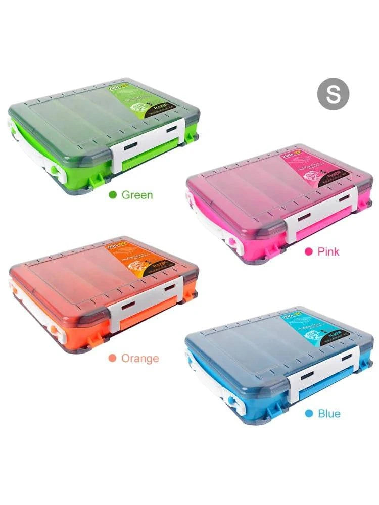 Double Sided Fishing Box Fishing Accessories Lures Hooks Storage Box Fishing Tackle Organizer Box-WAYBIKER