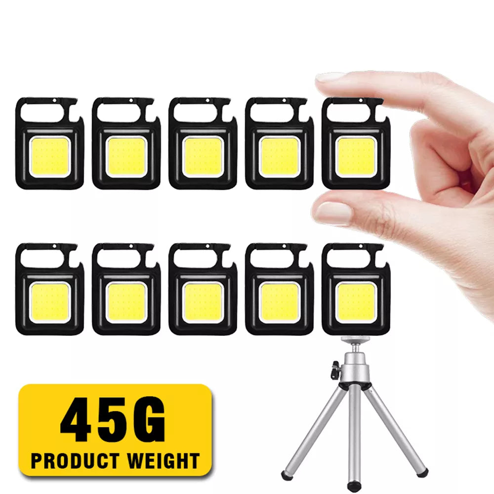 COB Lantern Mutifuction Portable Flashlight Pocket Work Light Outdorr Camping Fishing Climbing LED Light Bottle Opener, Hook-WAYBIKER