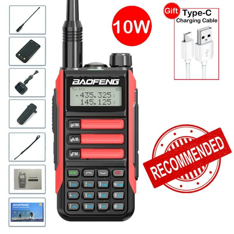 2023 Baofeng UV-16 MAX V2 Professional 10W Upgraded Of UV-5R UV-10R Walkie Talkie IP68 Waterproof Long Range Dual Band Ham Radio-WAYBIKER