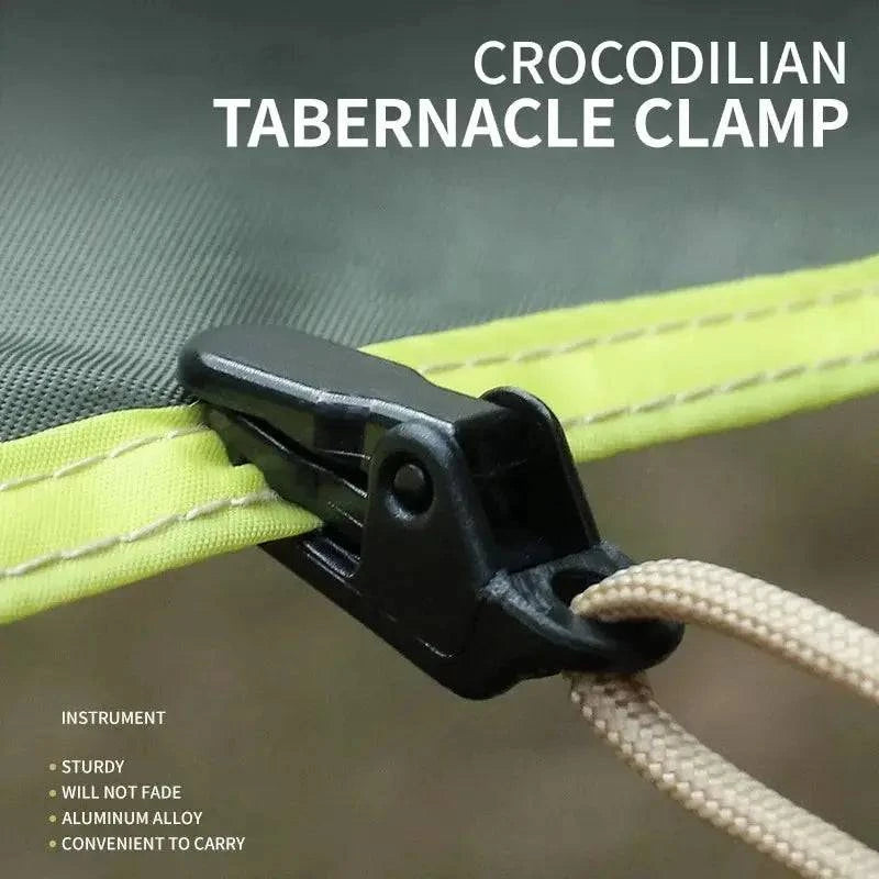 20PCS Outdoor Tarpaulin Clips Camping Tents Awning Wind Rope Clamp Equipment Plastic Clip Buckle Fixed Jaw Grip Hook Accesorios-WAYBIKER