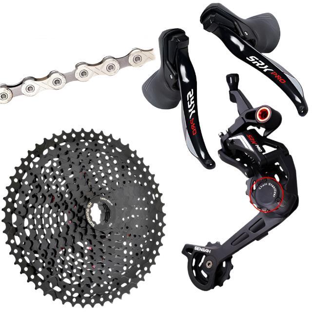 SENSAH 11 Speed Gravel Cross-Country Bike Group CX Bicycle 1x11 Shifter Mechanical Brake Clutch Derailleur 11V Cassette Road Set-WAYBIKER