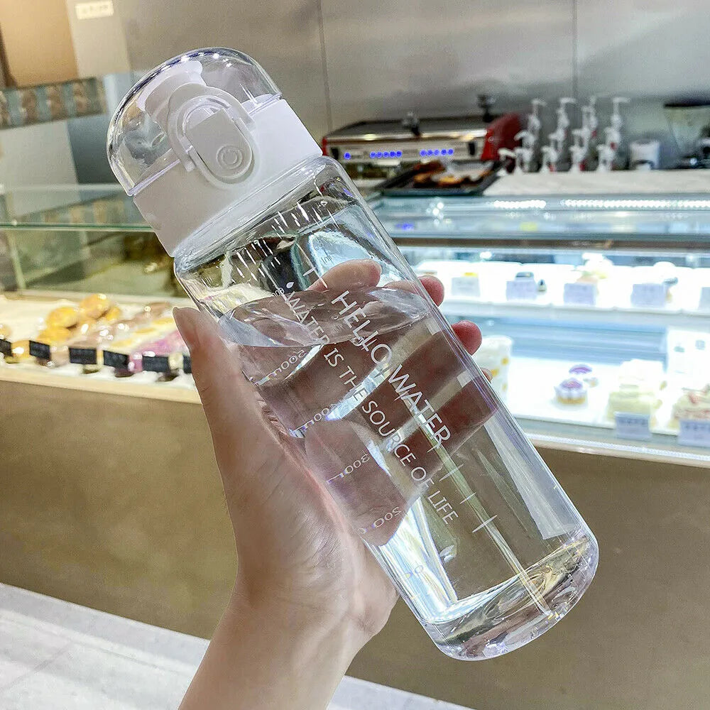 780ml Girl Boy Portable Clear Gym Drinking Cup Leakproof Sports Water Bottle Drinking Bottle-WAYBIKER