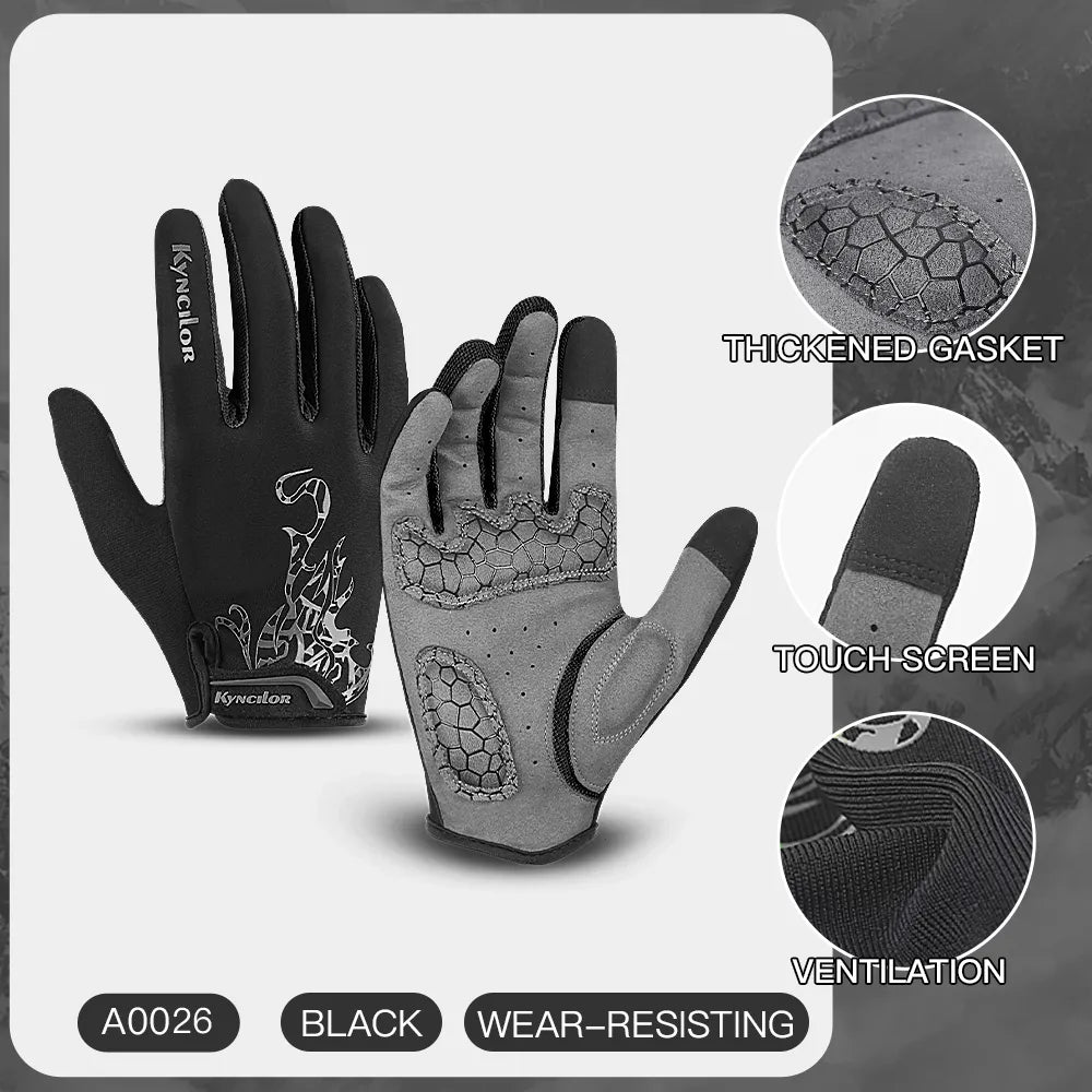 Cycling Gloves Men Sports Bicycle Gloves Touchscreen Shockproof Cycling Gloves Anti Slip Bike Gloves-WAYBIKER