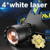2023 New Super Bright Headlamp 18650 Rechargeable LED Head Flashlight Waterproof Head LED Light Camping Torch Fishing Head Lamp-WAYBIKER