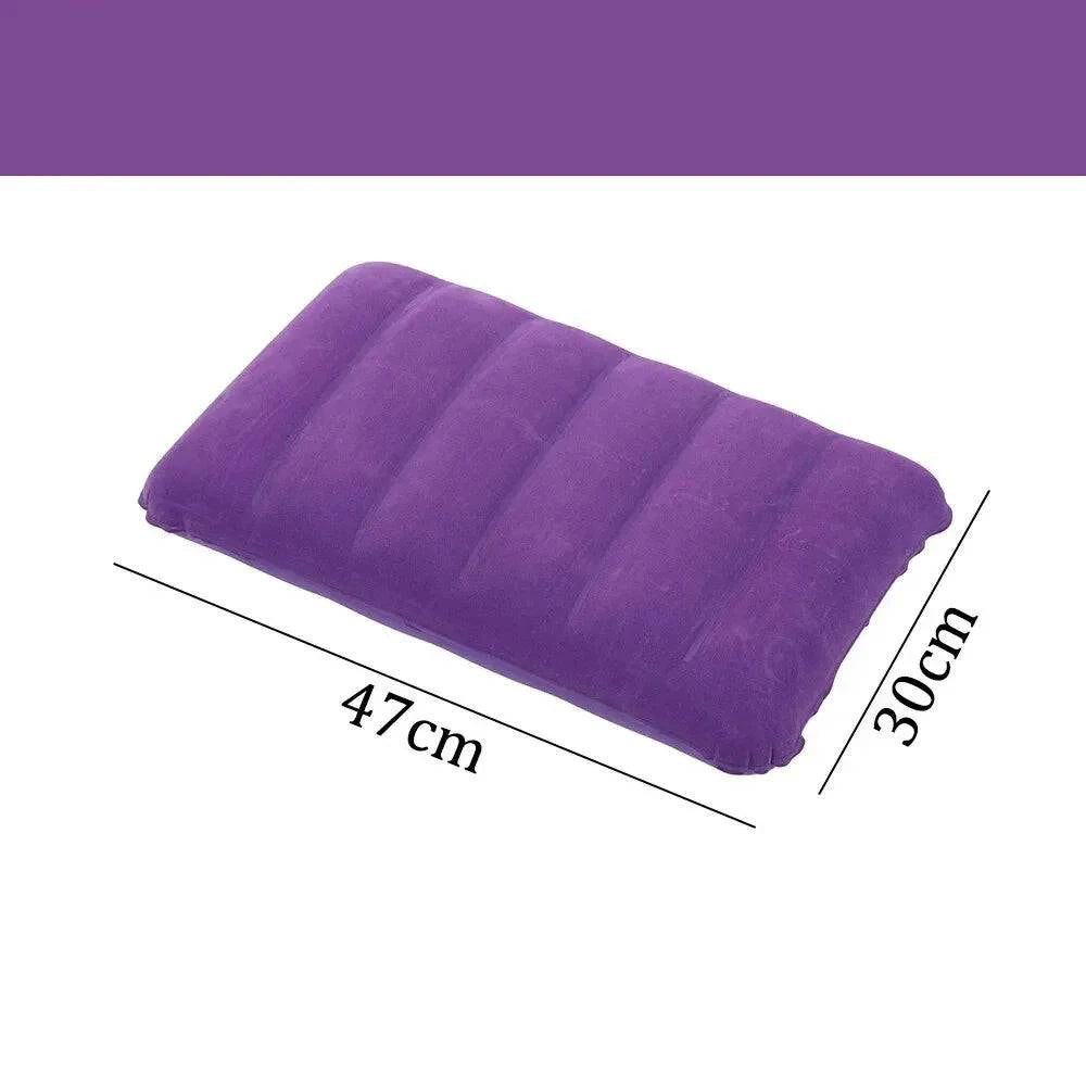 47x30cm Air Cushion Pillows Outdoor Camping Sleep Cushion Folding Square Lnflatable Pillows Travel Backrest Plane Head Rest Big-WAYBIKER
