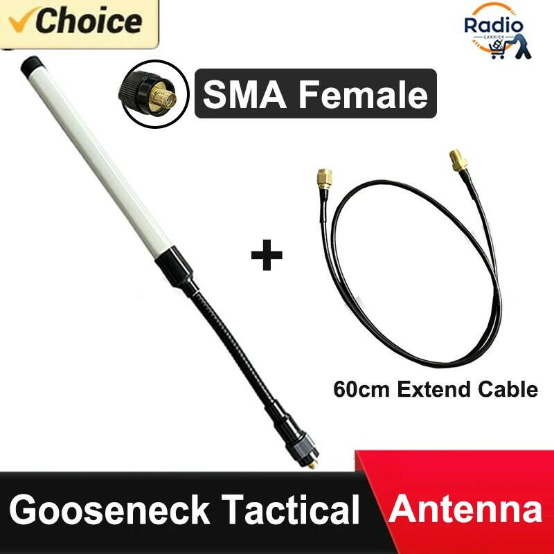 Gooseneck Tactical Foldable Antenna VHF UHF Dual Band For Baofeng Walkie Talkies UV-5R UV-82 UV-9R PLUS UV-XR WOUXUN Accessories-WAYBIKER