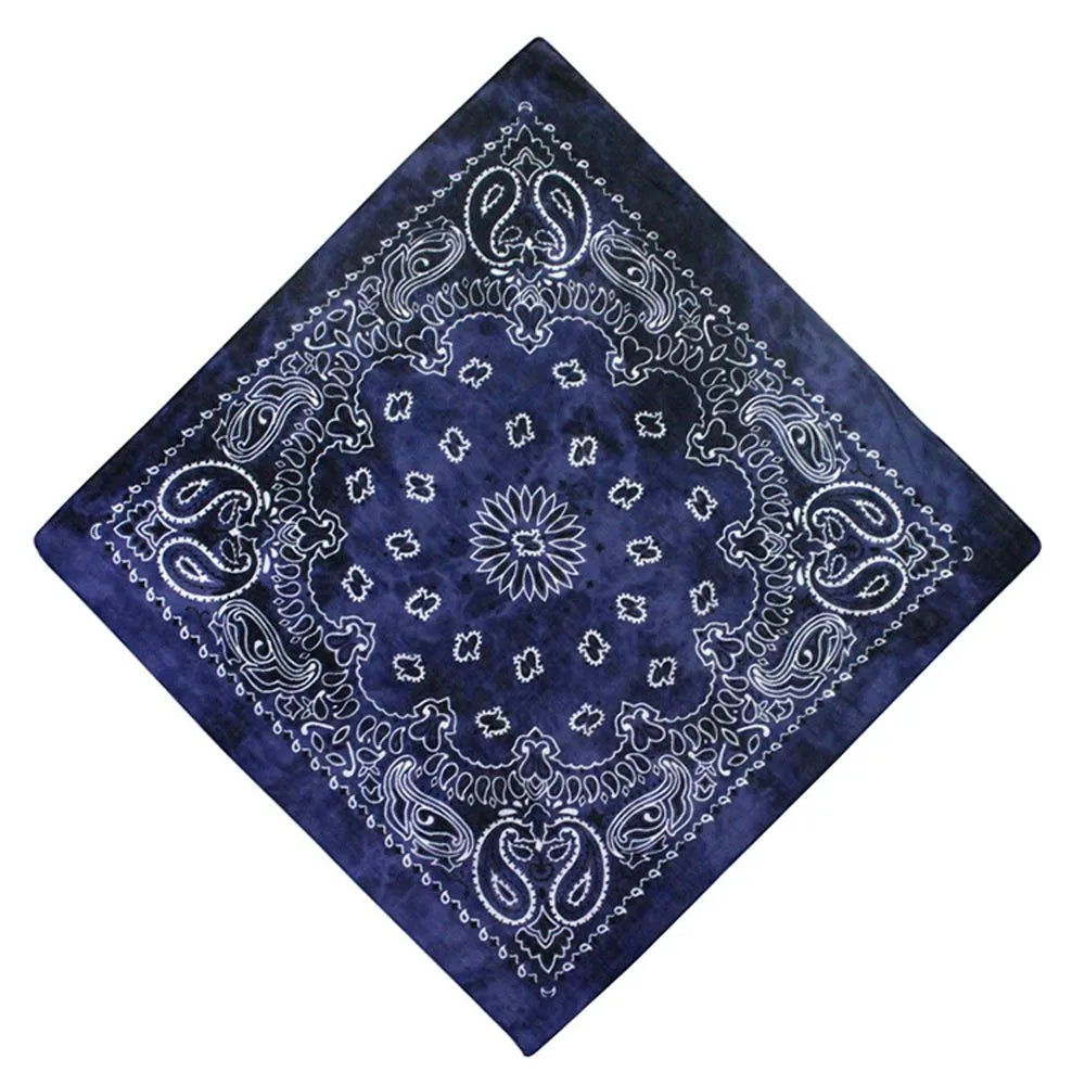 Square Scarf Hair Band Neck Scarf Cotton Bandana Hip Hop Paisley Headband Kerchief Neck Wrap Cashew Tie-dye Seamless Scarves DIY-WAYBIKER