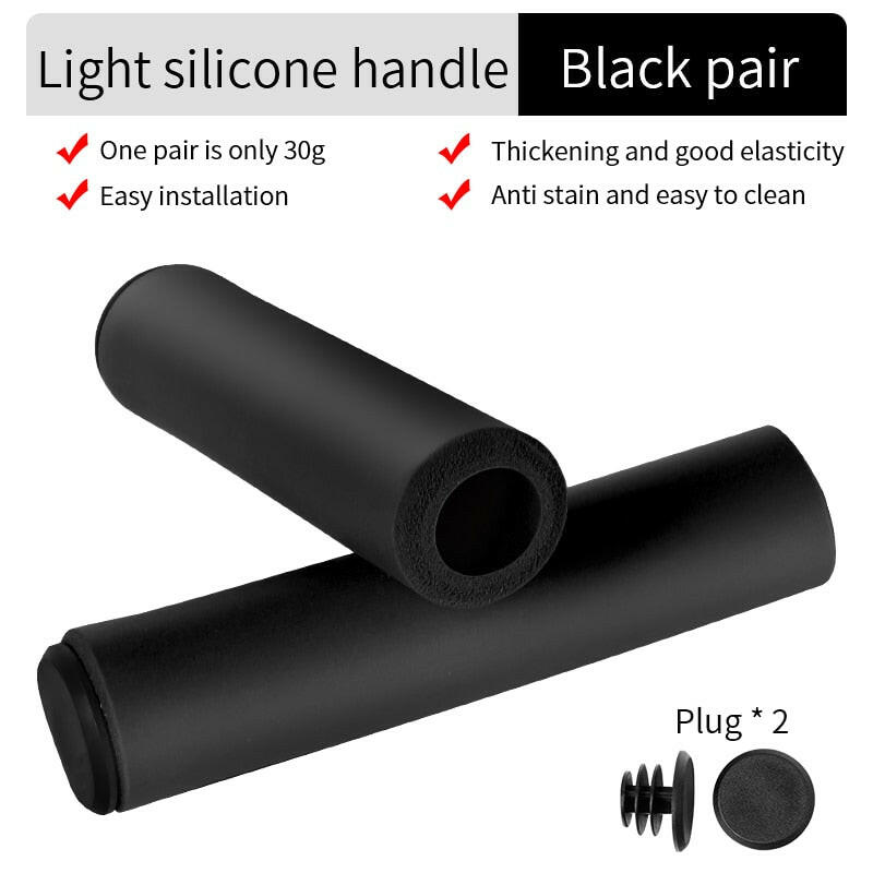 New arriver ultralight silicone material mountain bicycle handle bar grips MTB anti-slip bike handlebar grip-WAYBIKER