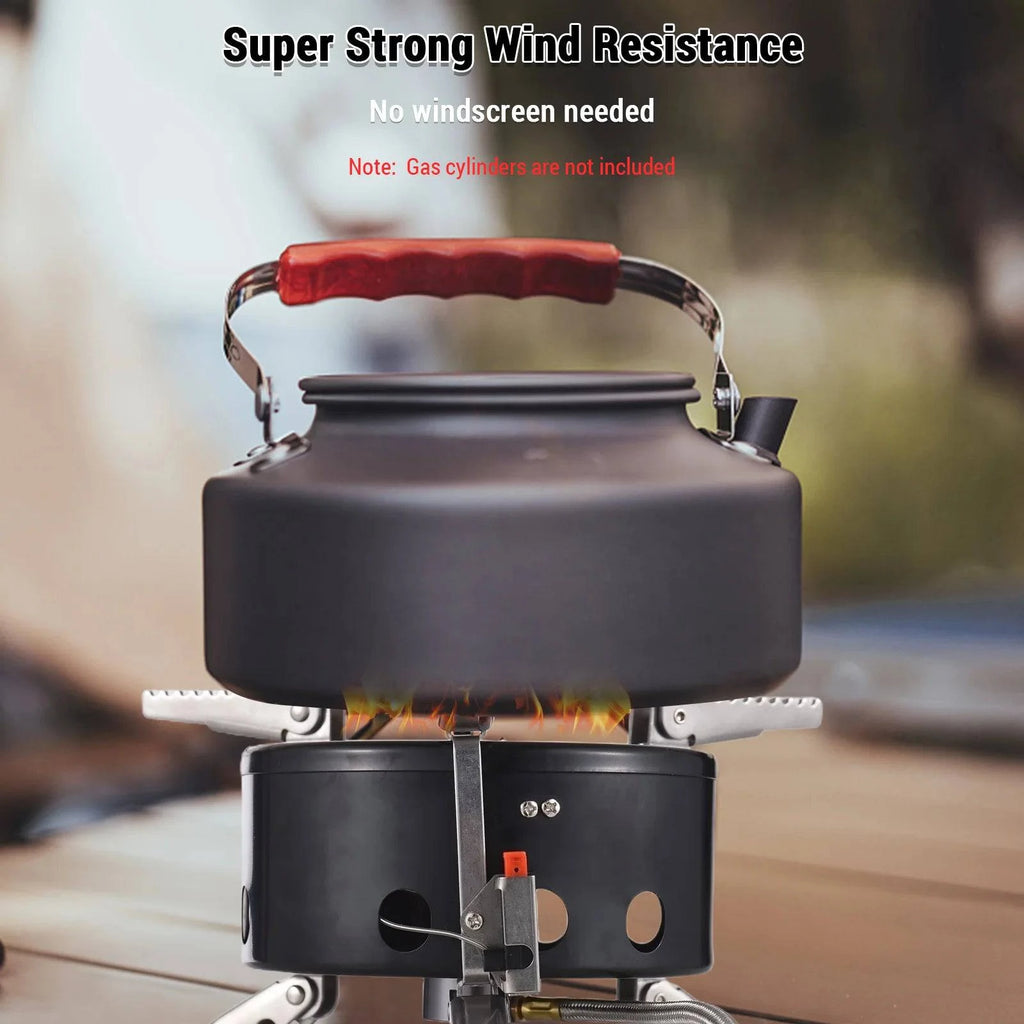 6000W Camping Stove High-Altitude Infrared Portable Windproof Gas Stove for Outdoor Hiking Fishing Car Travel-WAYBIKER