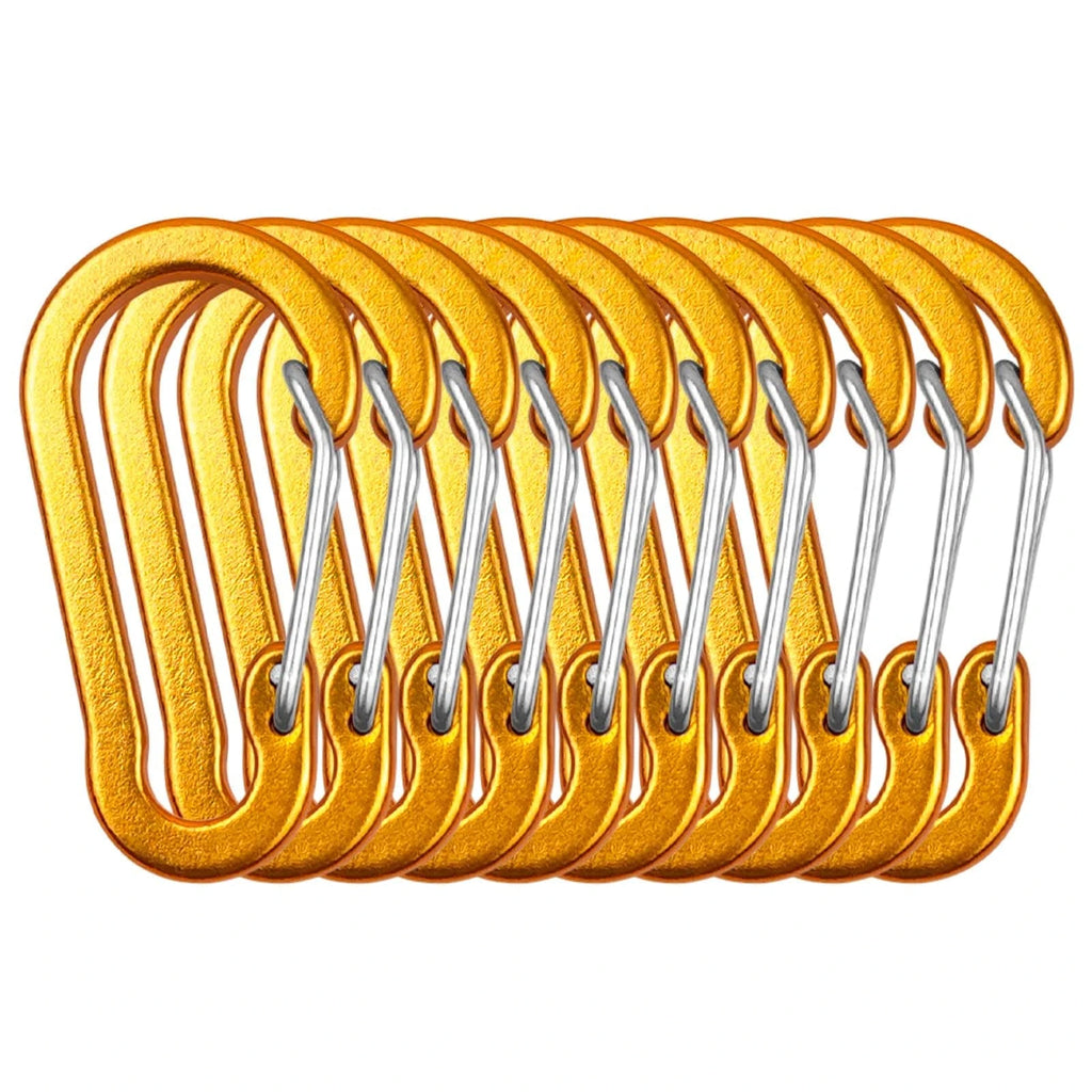 5/10pcs Carabiner Clips Mini Aluminum Alloy Keychain Carabiner Clip D Rings for Outdoor Camping Hiking Fishing Backpacking 2023-WAYBIKER