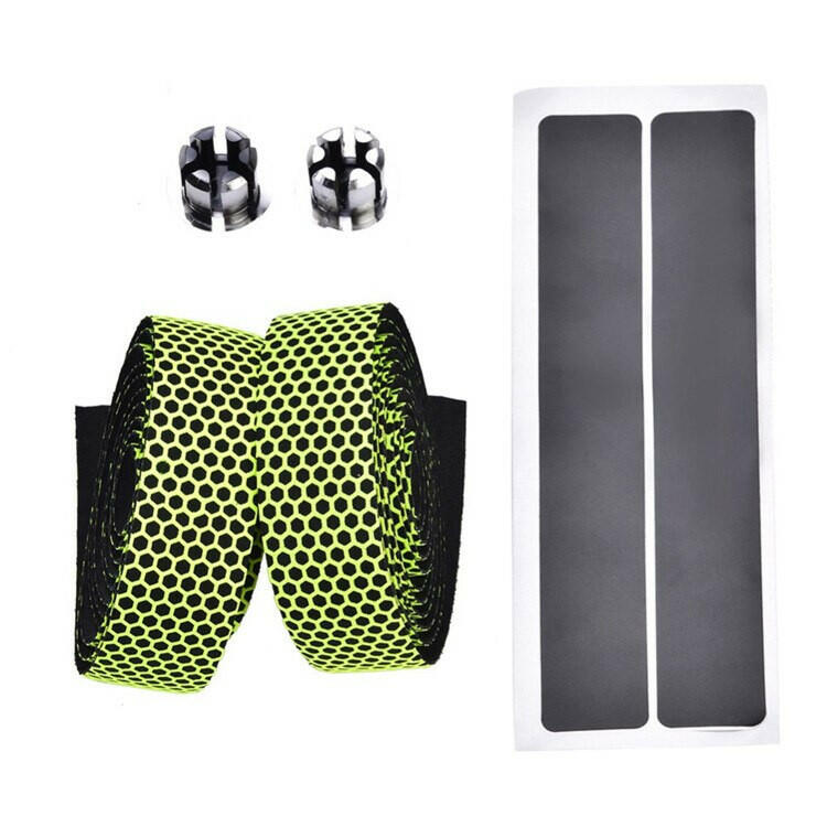 ESLNF Bicycle Handlebar Tape Road Bike Honeycomb PVC Bike Handlebar Tape Cycling Damping Anti-Vibration Wrap Bike Accessories-WAYBIKER