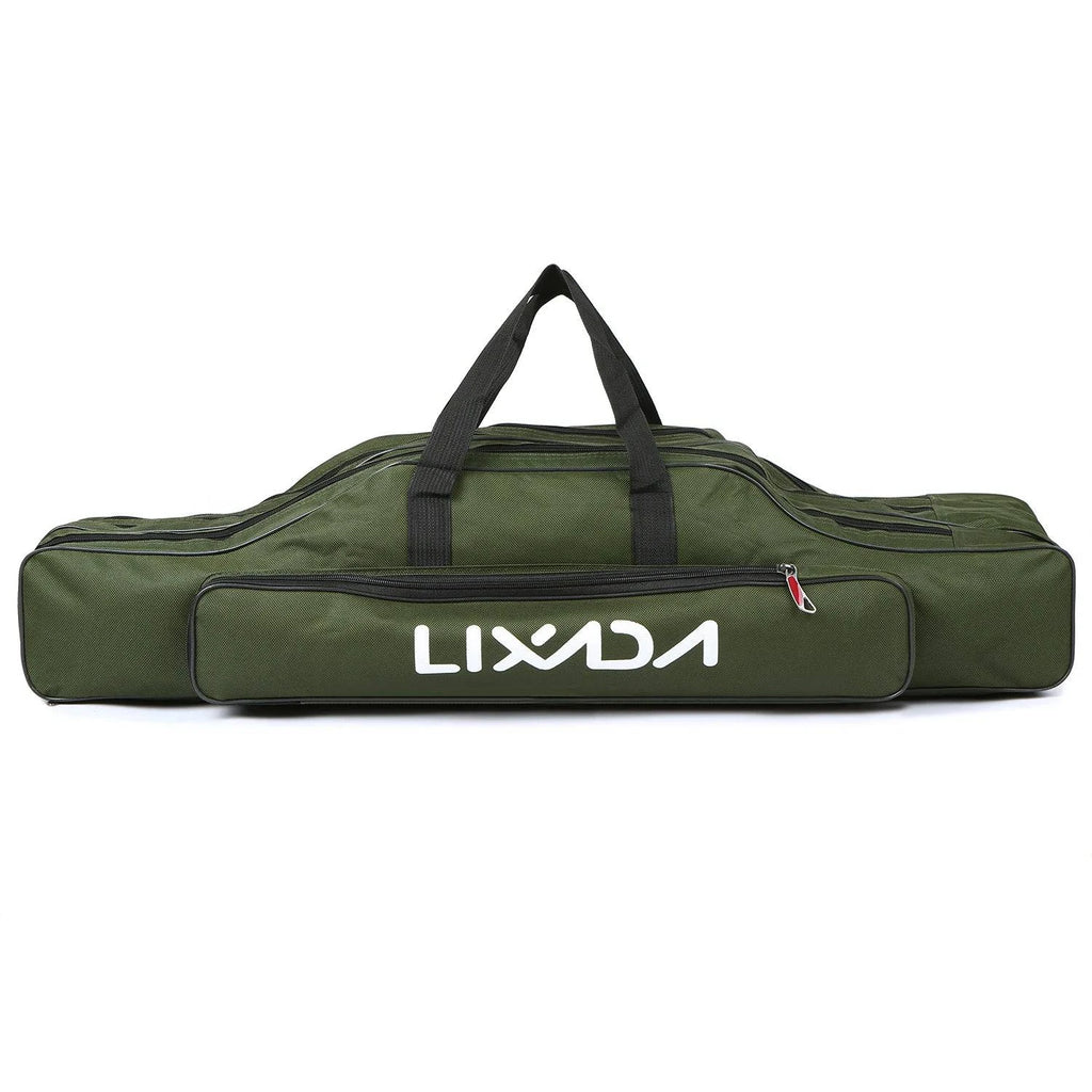 Lixada 3-Layer Portable Folding Fishing Rod Bag 90cm/120cm/150cm Fishing Tackle Case Multifunctional Fishing Rod Bags Case-WAYBIKER