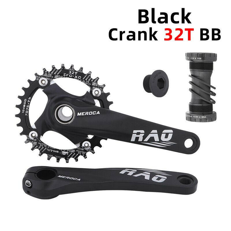 MEROCA Bicycle Crankset 170mm Forging Crank Narrow Wide teeth 104BCD Chainring 32/34/36/38T Chain Wheel For MTB bike crankset-WAYBIKER
