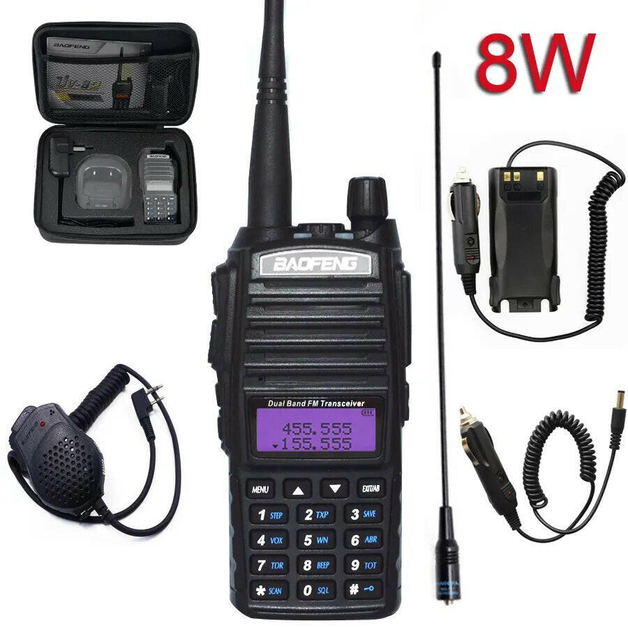 Professional Walkie Talkie UV82 FM Baofeng UV 82 8W Ham Radio Station VHF UHF Transceiver Hunting Radios Amateur Comunicador-WAYBIKER