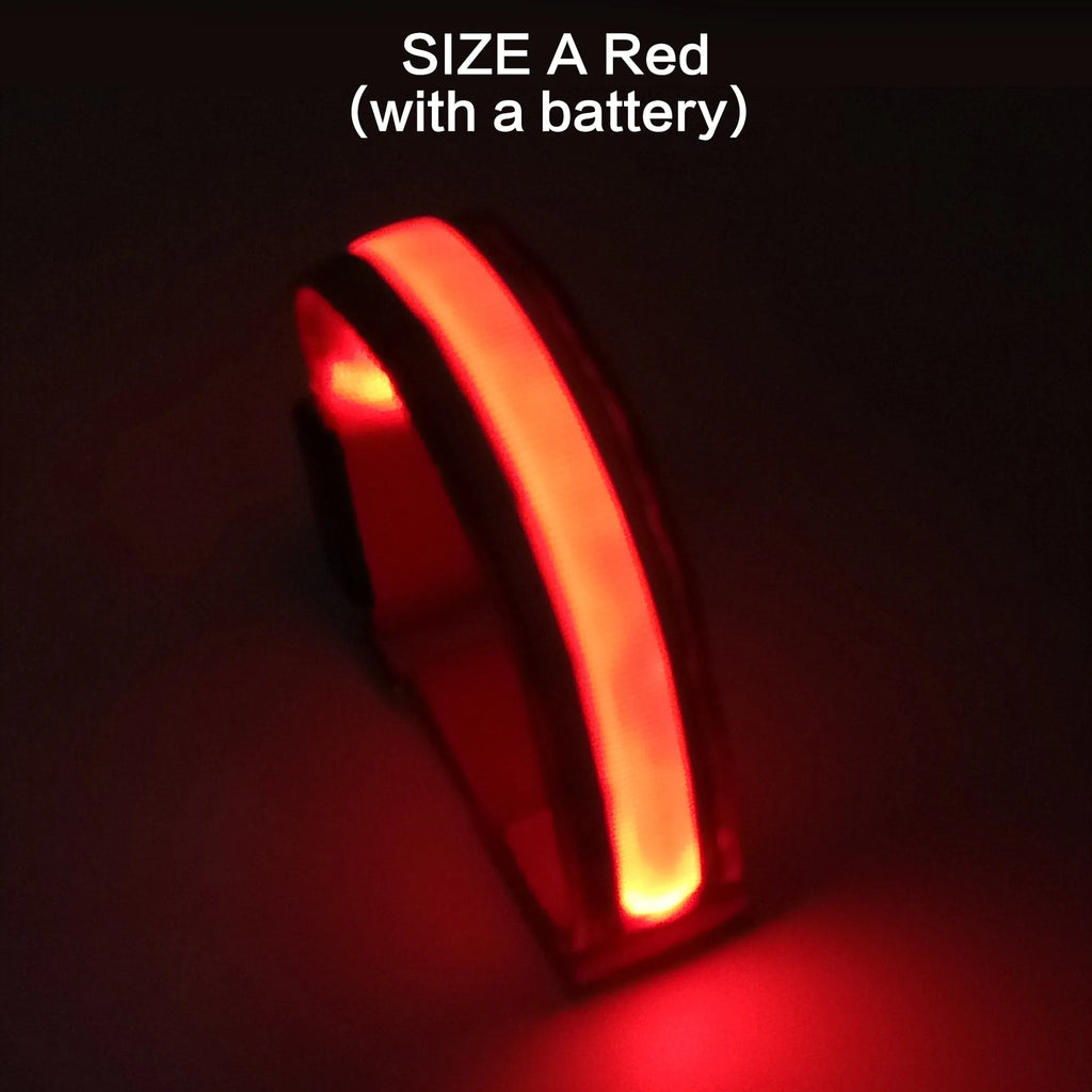 JJYY 1PC Outdoor Sports Night Running Armband LED Light USB Rechargeable Safety Belt Arm Leg Warning Wristband Cycling Bike Bicy-WAYBIKER