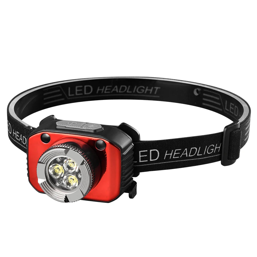 Powerful Mini LED Sensor Headlamp Rechargeable Head Flashlight Built in Battery Headlight Led Head Torch Camping Fishing Lantern-WAYBIKER