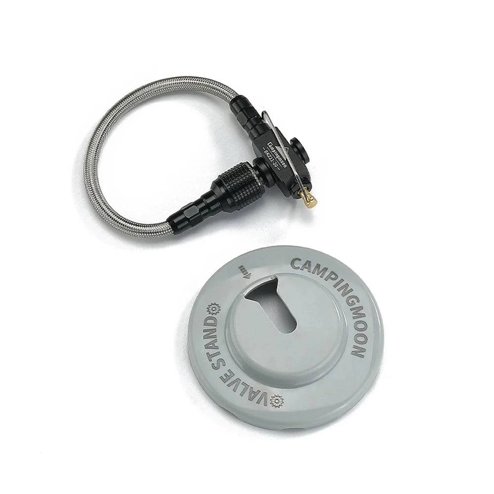 Outdoor Camping GasStoves Adaptor GasTank Connect Hose with Valves Flat GasTank Connector Extension Hose Stoves Accessories-WAYBIKER