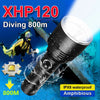 6000 Glare Super XHP120 Powerful Scuba Diving Flashlight High Power Led Dive Torch IPX8 Waterproof Underwater Hunting Lantern-WAYBIKER