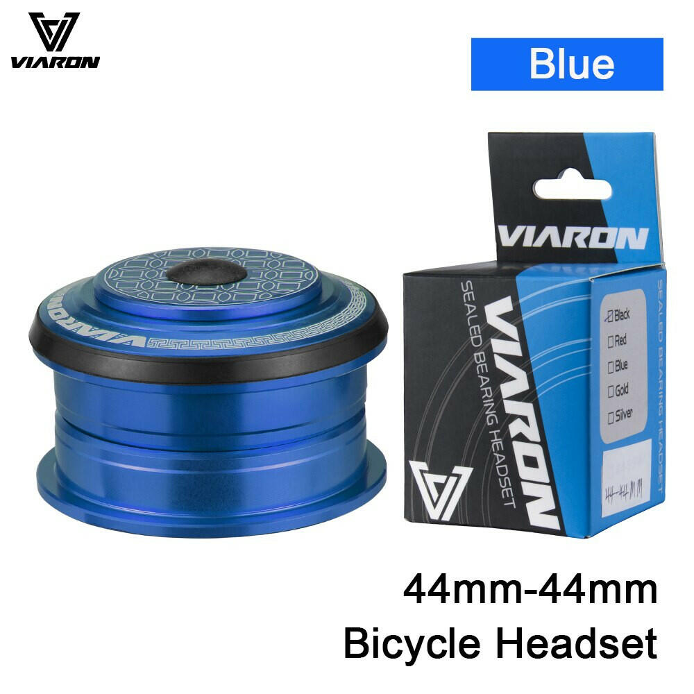 VIARON Bicycle Headset 34-34mm 44-44mm CNC 1 1/8"-1 1/2" MTB Bearing Straight Tapered Tube Fork  Steer Column Integrated System-WAYBIKER