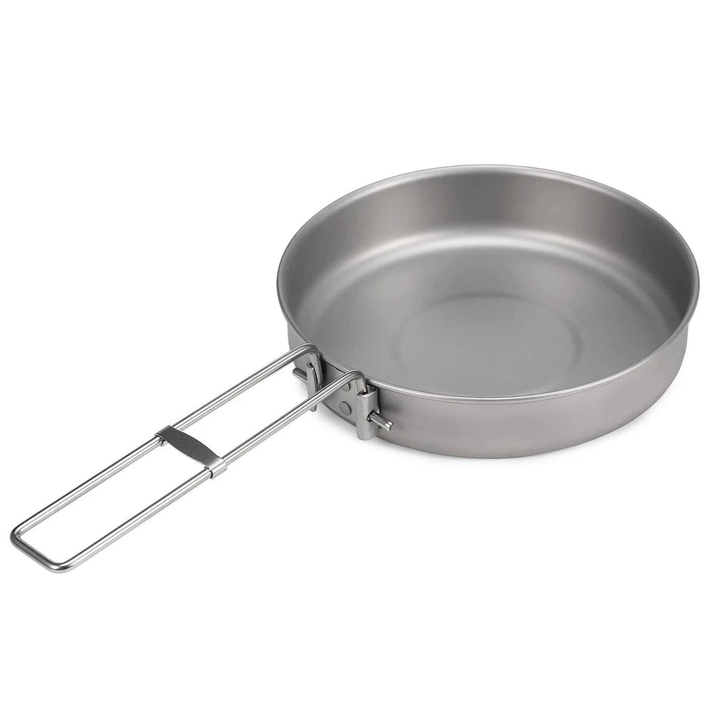 Ultralight Titanium Frypan Outdoor Camping Hiking Picnic Cooking Frying Pan For Outdoor Camping Hiking Backpacking Picnic-WAYBIKER