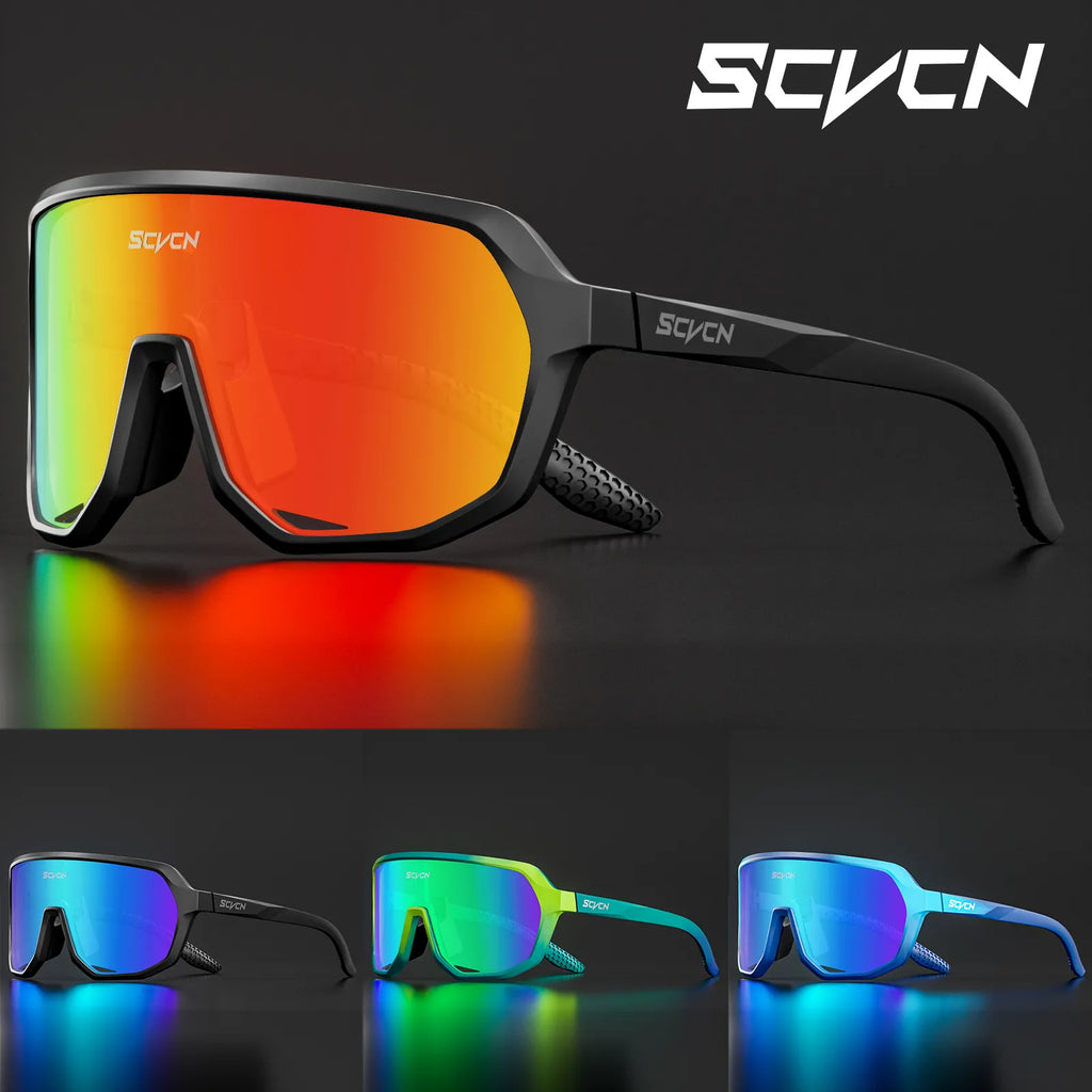 SCVCN Cycling Glasses UV400 Photochromic Sunglasses Men Sun Mountain Bike Road Bicycle Eyewear Sports Running MTB Cycle Gogg-WAYBIKER