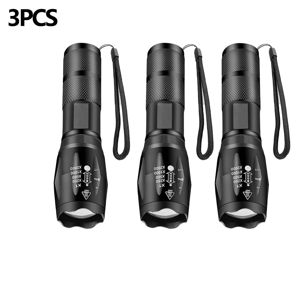Outdoor handheld Flashlight Small Strong Light Portable Outdoor Rechargeable Super Bright Work Light Multifunctional Flashlight-WAYBIKER