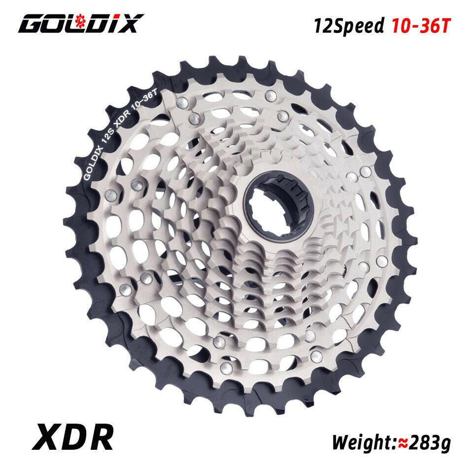 GOLDIX Ultralight XDR Bicycle Freewheel 10T-28T/10T-33T/10T-36T CNC Hollowout 12 Speed Bicycle Cassette for Road Bike and Gravel-WAYBIKER