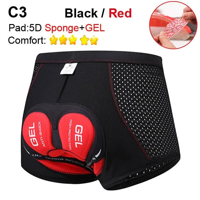 NEWBOLER Cycling Shorts Breathable Mesh Cycling Underwear 5D Gel Pad Shockproof MTB Bike Shorts Man Shorts-WAYBIKER